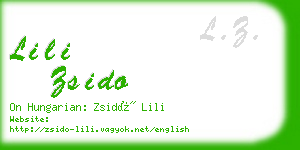 lili zsido business card